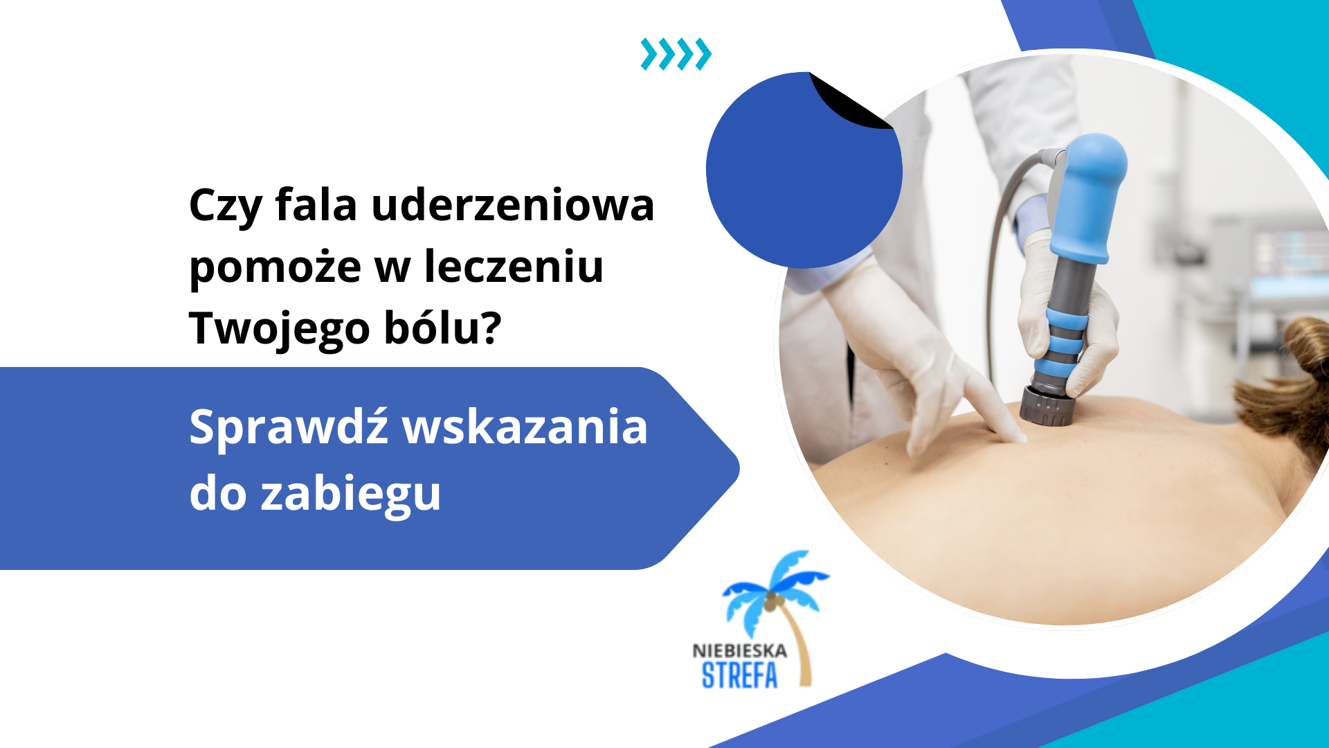Fizjoterapeuta wykonujący zabieg falą uderzeniową na nodze pacjenta w profesjonalnym gabinecie.